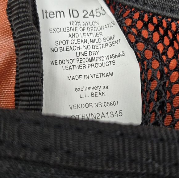 L.L.BEAN TRAVEL LOT 2 TOILETRY KITS BLACK POUCH CASE ORANGE HANGING BAG UNISEX - Picture 14 of 16